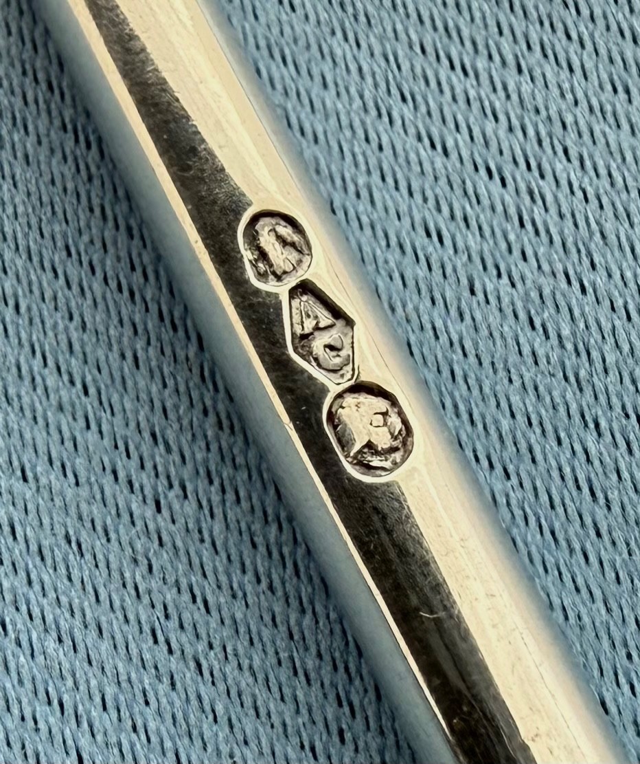 Albert Coles Coin Silver Soup Ladle Saxon Stag 12 Inches No Mono