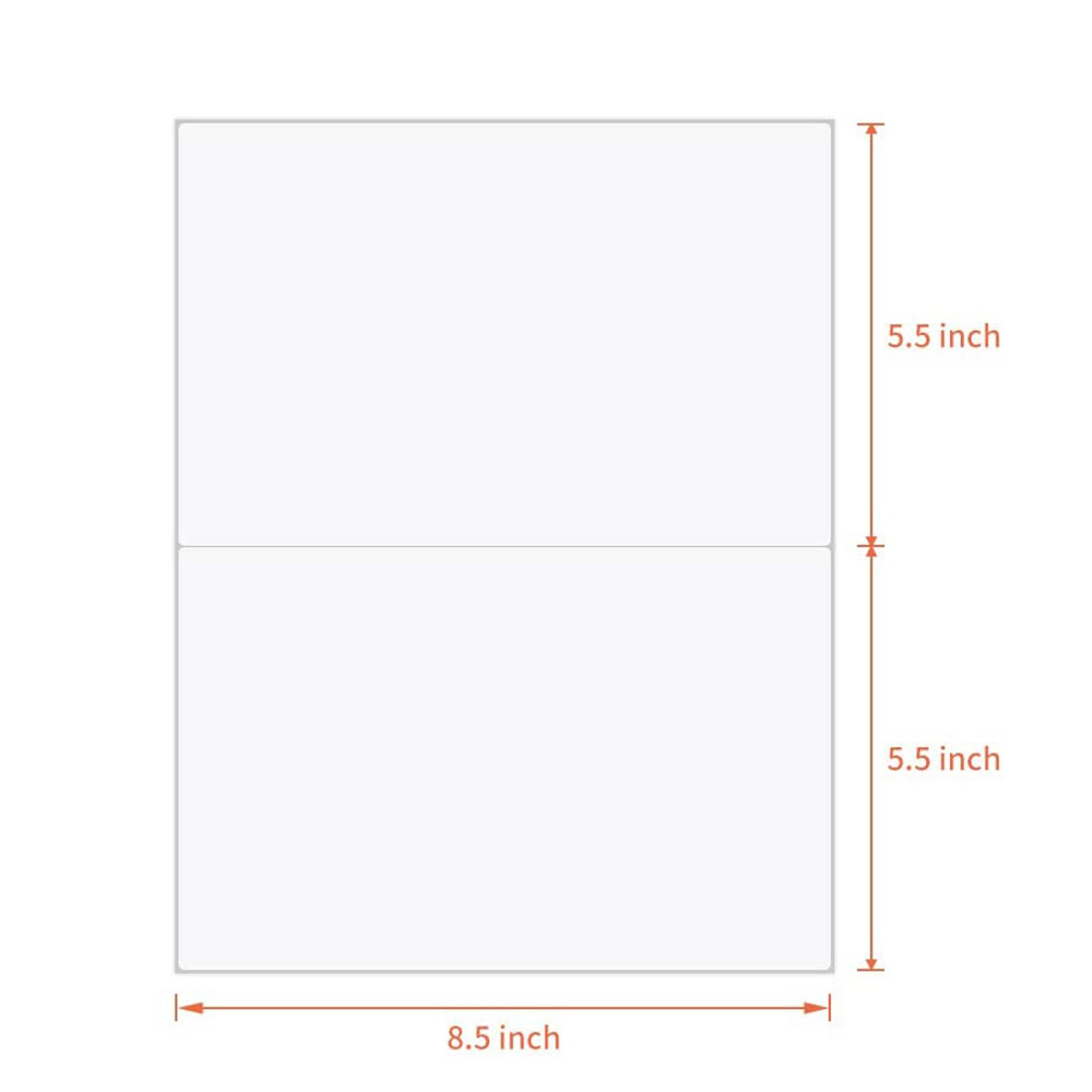 Self Stick Labels Half Sheet 8.5 x 5.5 Xmas Address Shipping labels 2 Per Sheet