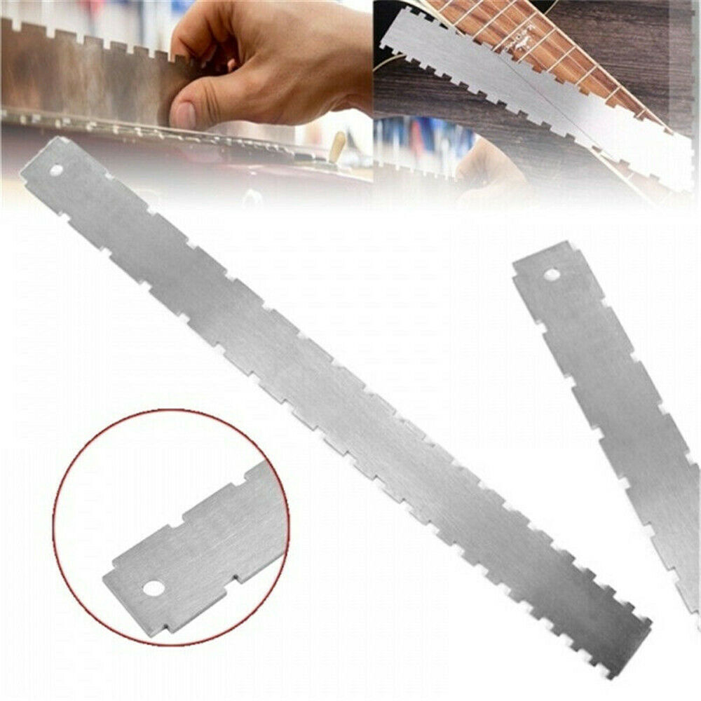 Guitar Neck Notched Ruler Fingerboard Straight Edge Check Fret Luthier Tools Kit