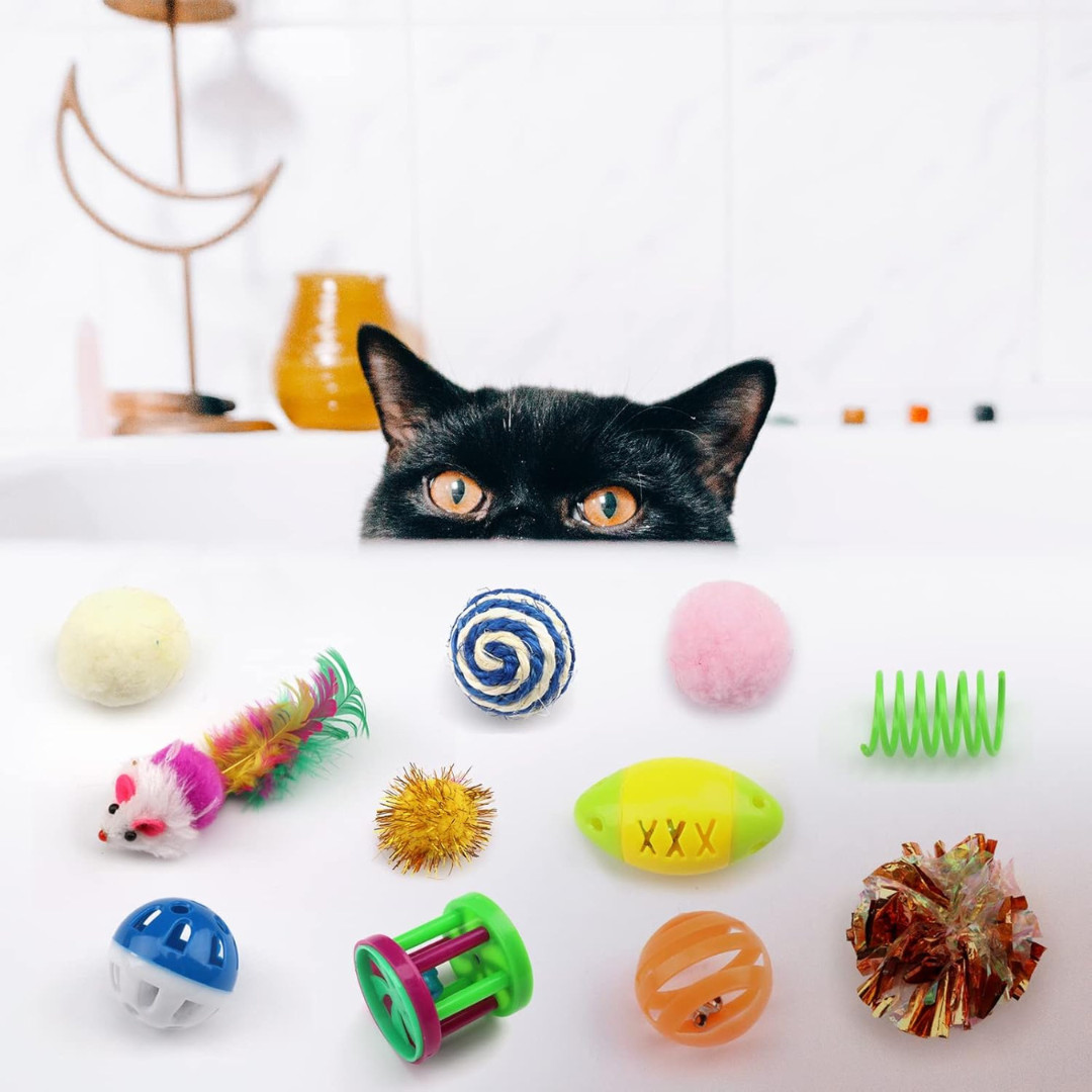 Cat Toys Kitten Toys Assortments 32 Packs Cat Toys Variety Pack for Kitty Cat
