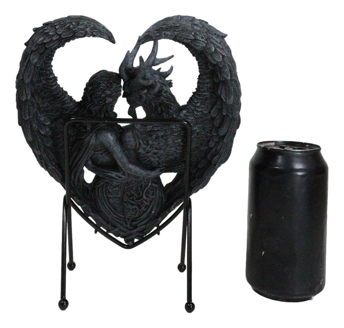 Solemn Vow Innocence Satan Demon And Lilith Dark Angel Heart Plaque With Stand