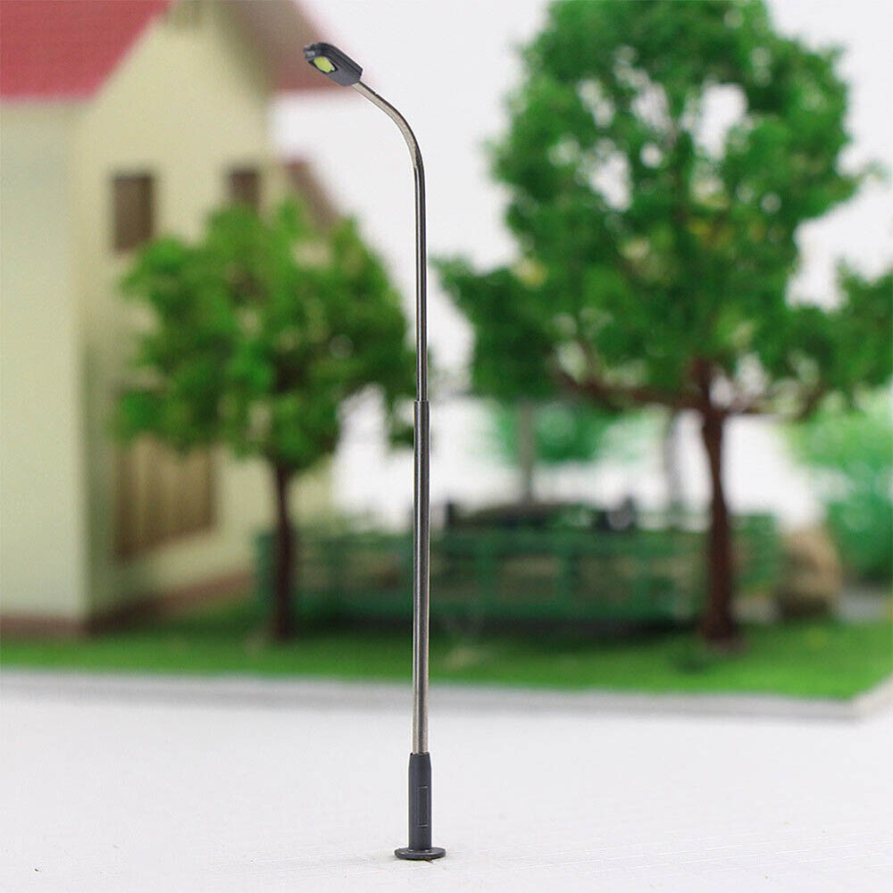 20X Model Train Bright Warm white 1:87 Lamp 7cm Street Lights HO Scale LEDs USA