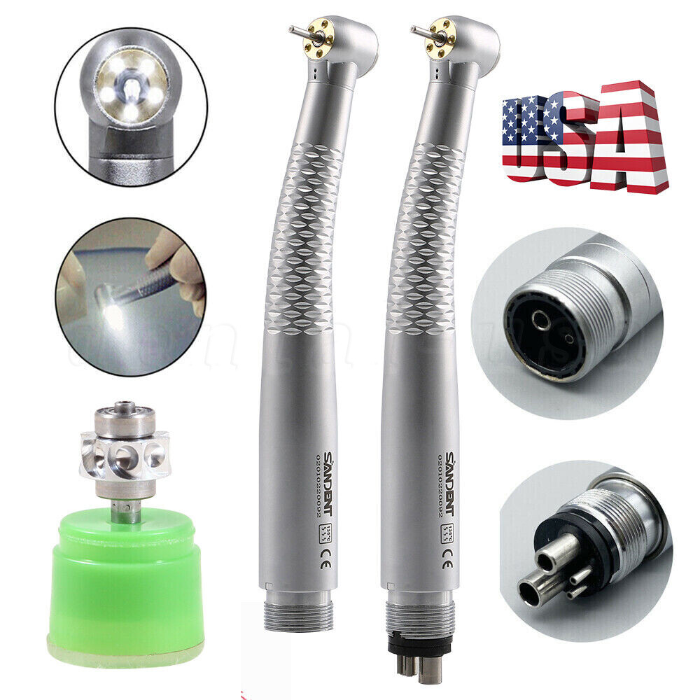 NSK Style Dental LED E-generator High Speed Handpiece 5*Bulb Fiber Optic / Rotor