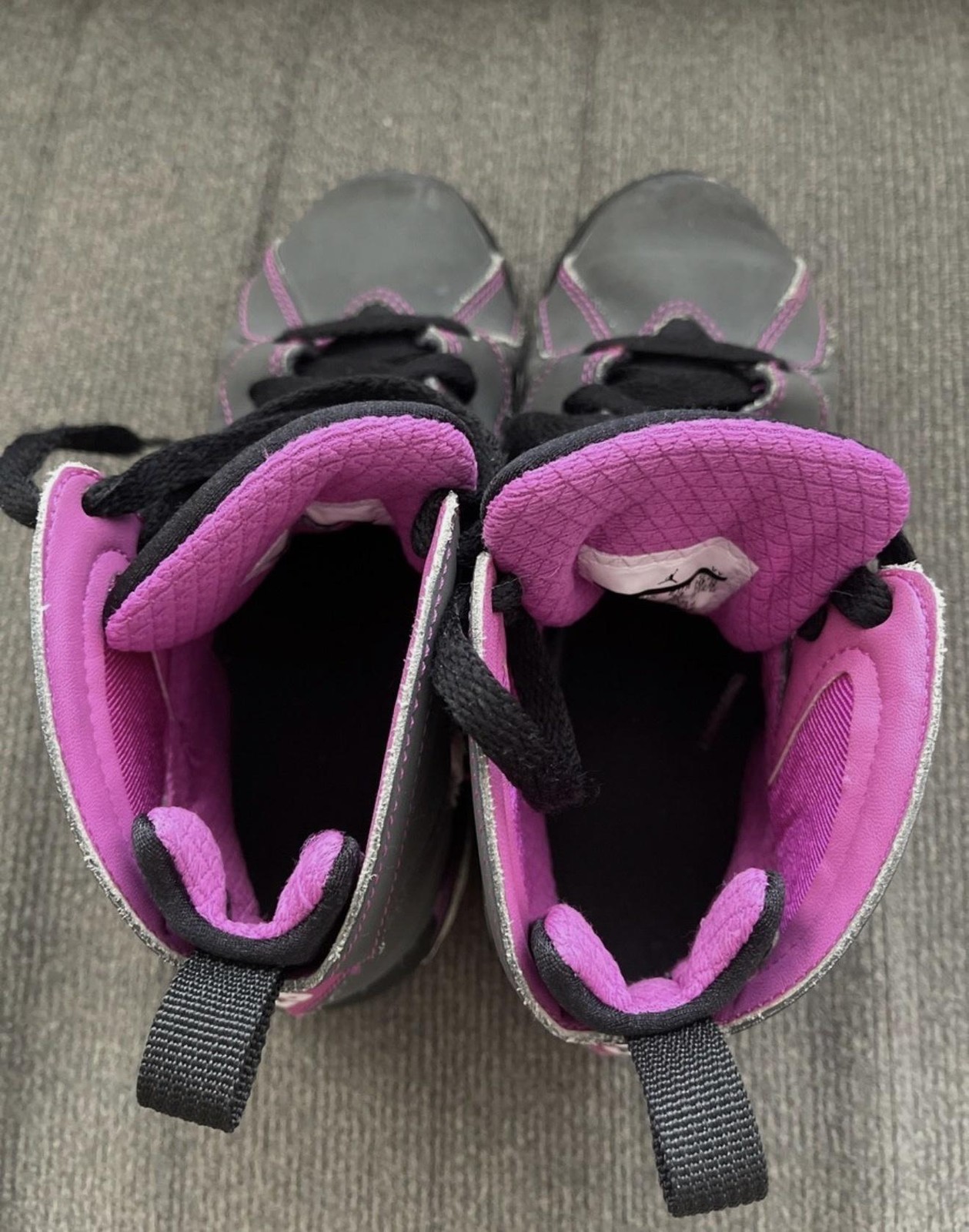 Jordan 7 Retro Shoes Youth Size 1.5Y Gray Pink Basketball Kids 442961-018