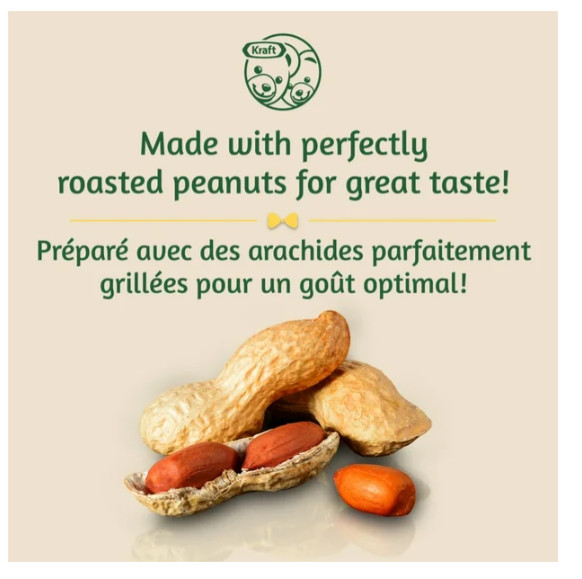 Kraft Only Peanuts All Natural Smooth Peanut Butter, 750g (2 Pack)