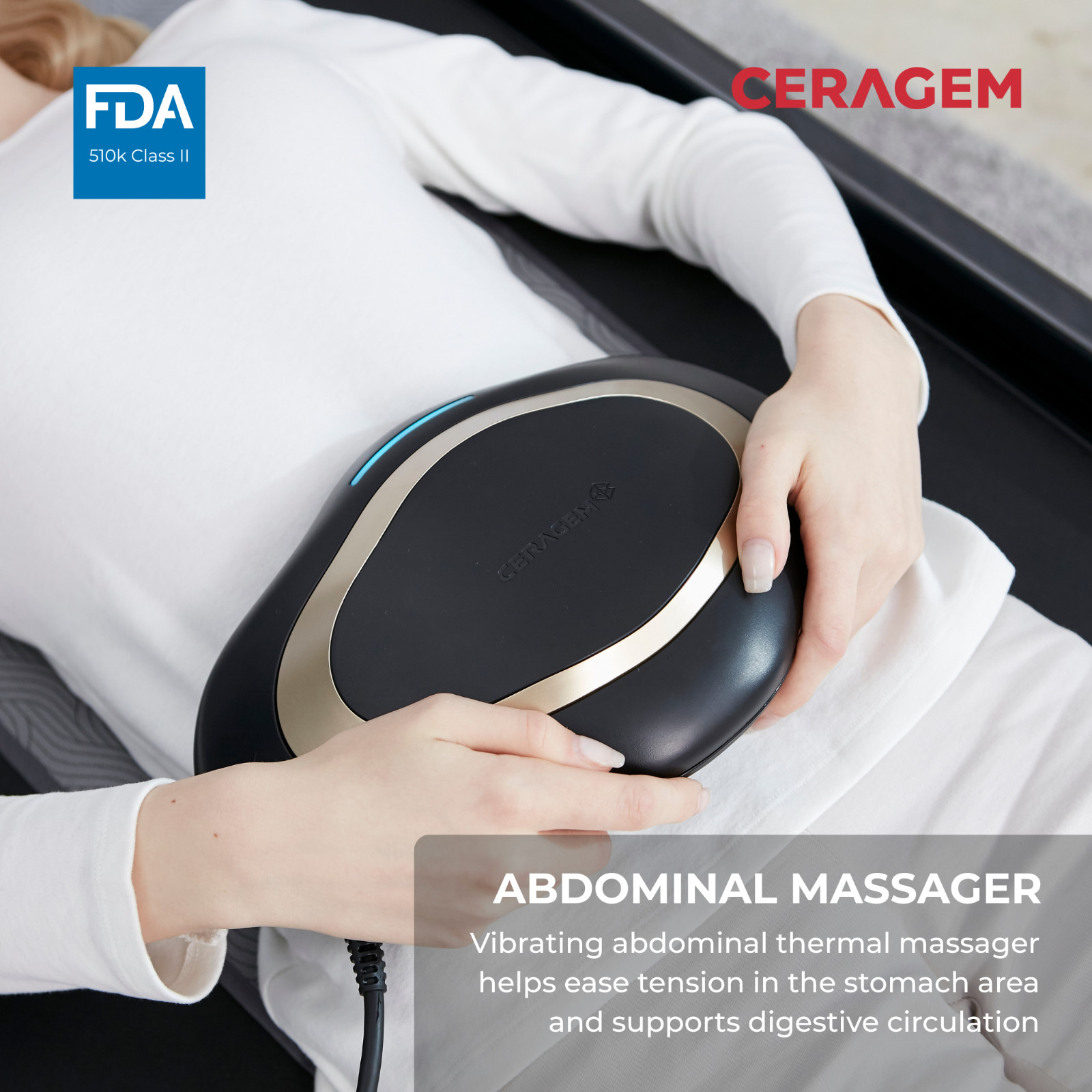 Ceragem Master V4 Thermal Massage Bed (White) with 1 Years Warranty - Open Box