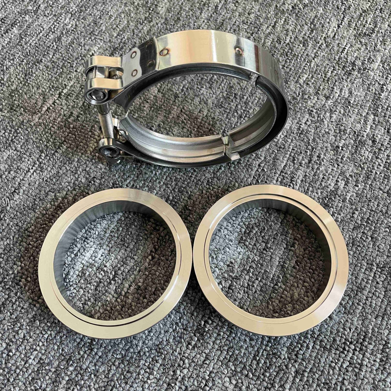 3 Inch 3.0" V Band Clamp Stainless Steel with Flange Male Female Mild Steel