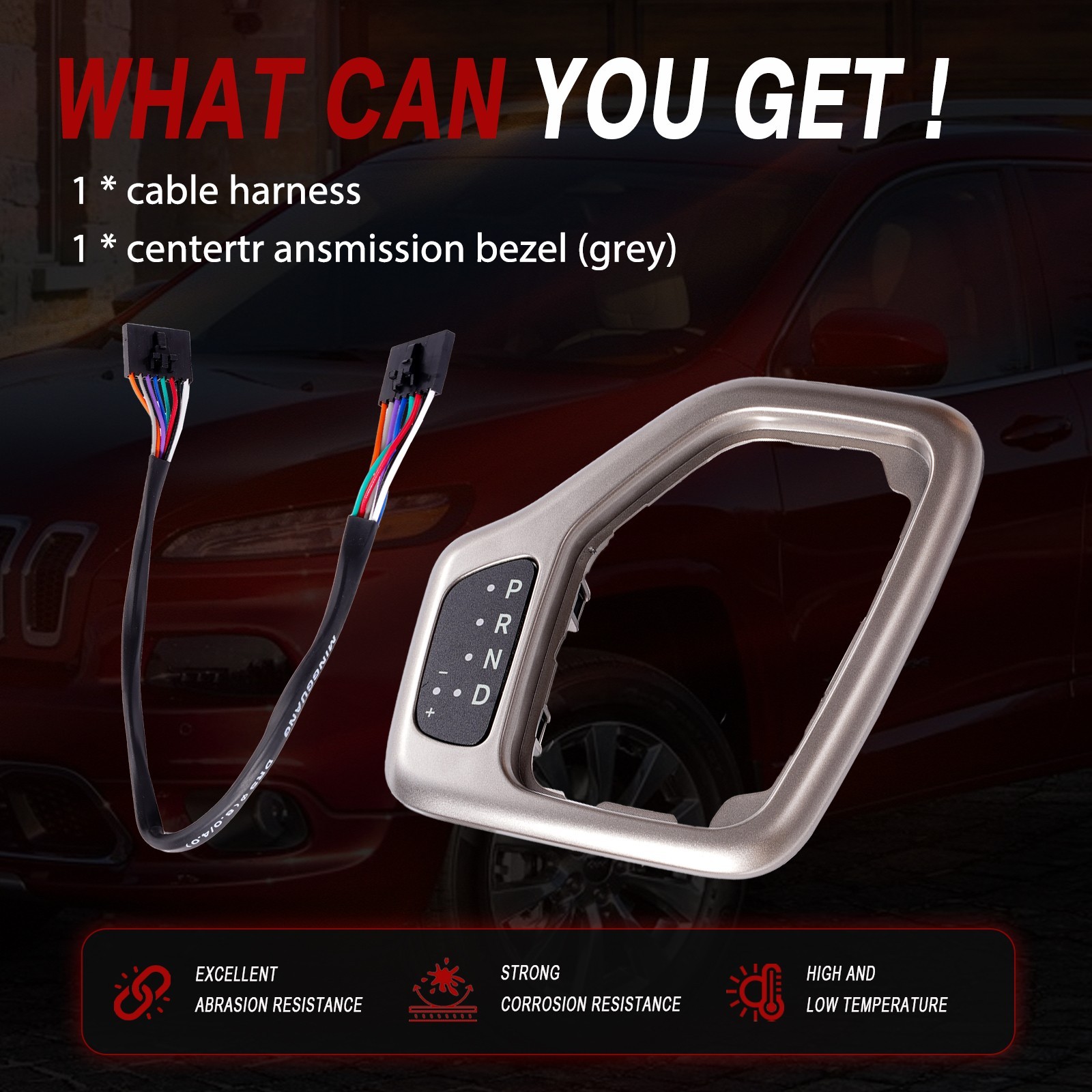 Transmission Shifter Bezel Factory with Wire Harness for 014-2018 Jeep Cherokee