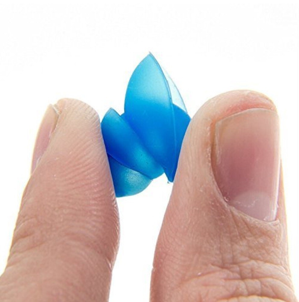 100 Pairs Blue Soft Silicone Earplugs Flexible Ear Plugs For Swimming Sleeping