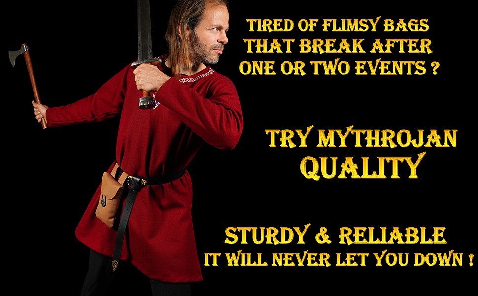 Medieval Belt Bag Handmade Leather Pouch For Renaissance Reenactments Accessory