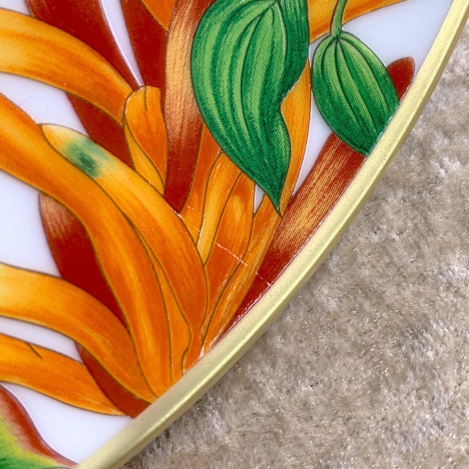 Hermes Large Breakfast Morning Soup Cup & Saucer Passifolia Porcelain 2 Sets