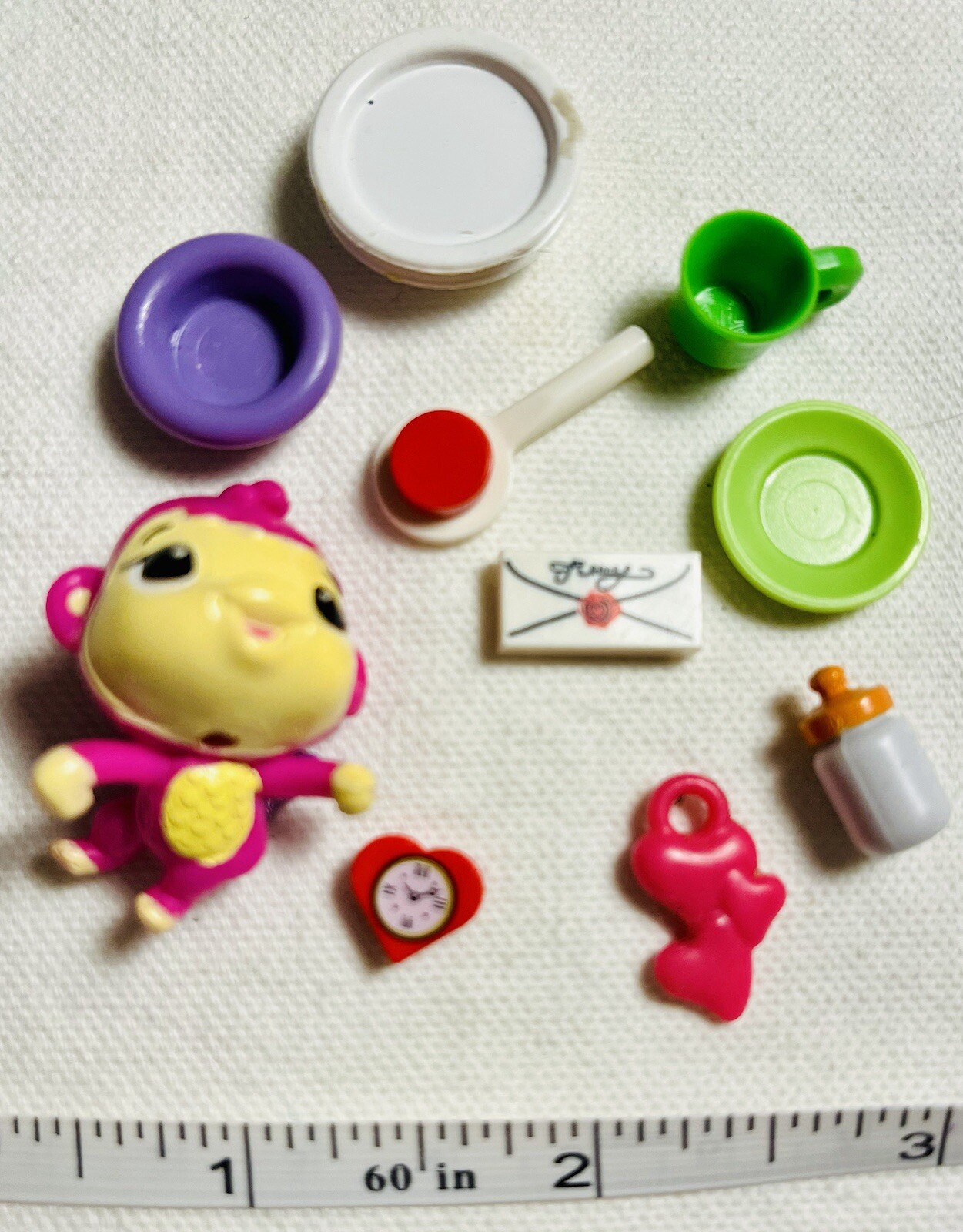 88 Piece + Girls Mixed Toy Lot Mini Dolls Pets Toys Food Mini Brands Figurines +