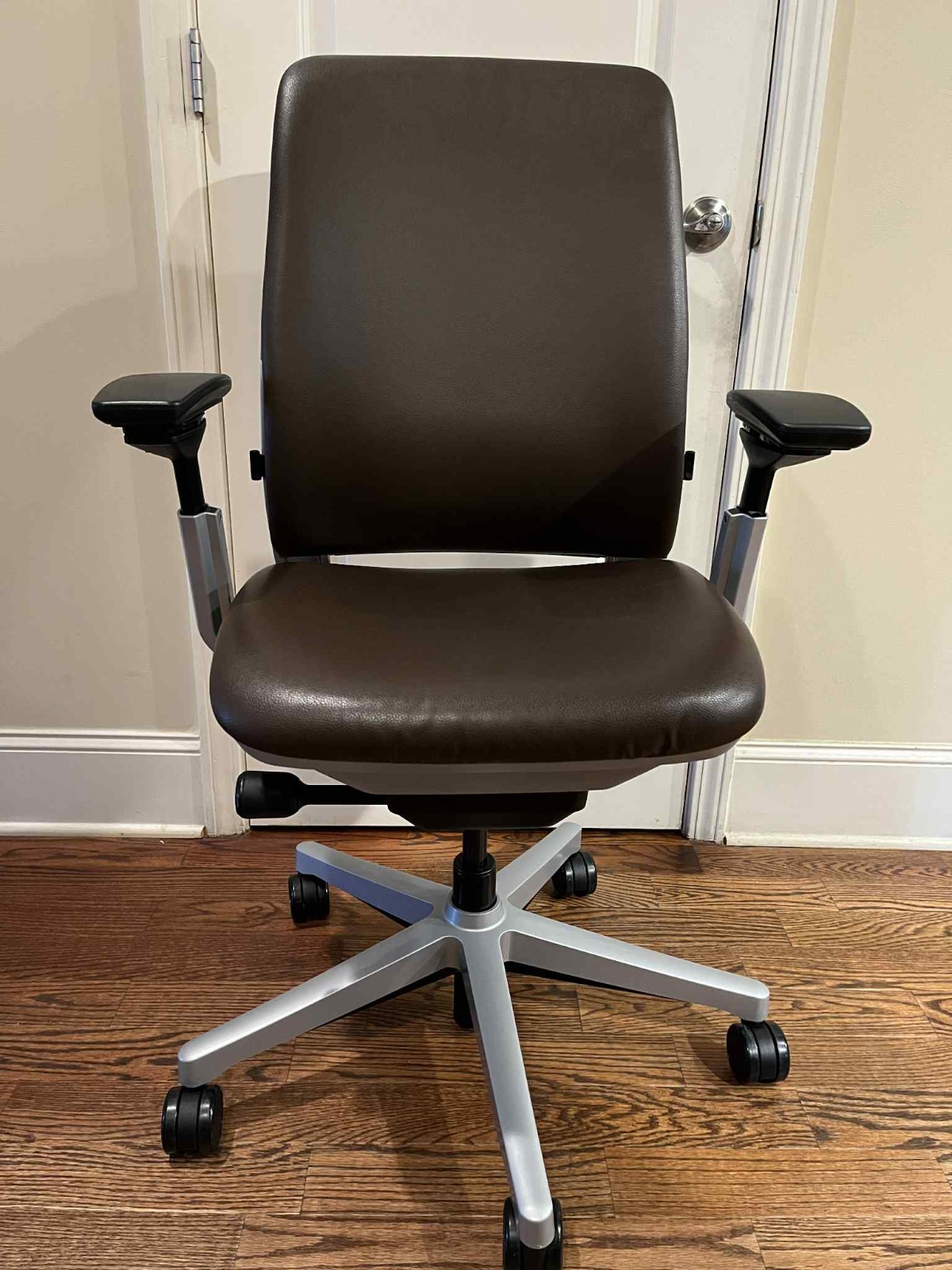 Steelcase Amia Brown Leather Office Chair