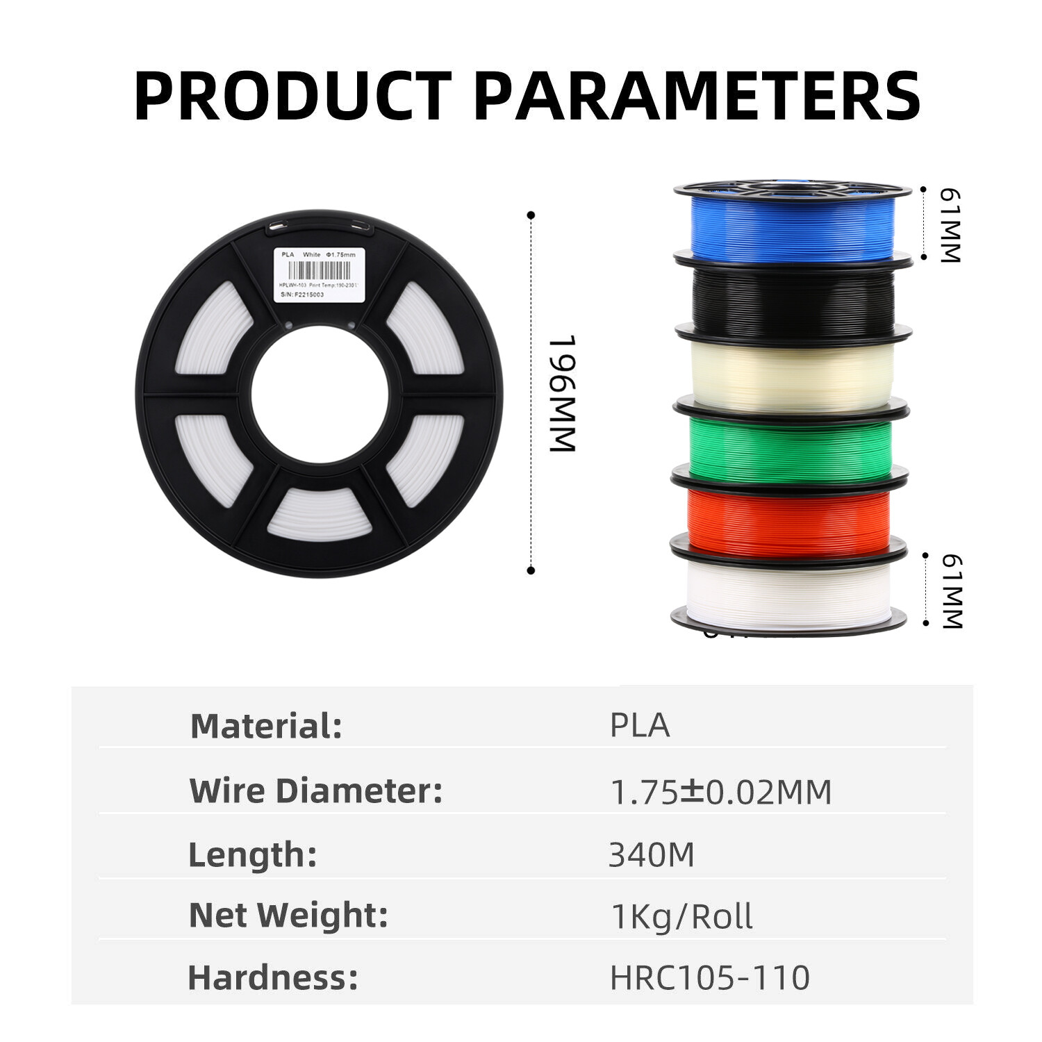 【BUY 10 PAY 6】ANYCUBIC 1.75mm 1KG PLA Filament FDM 3D Printing Material