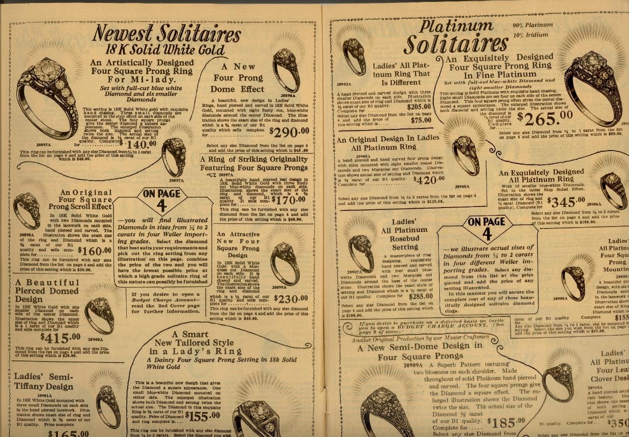 1920s Antique Catalog/Order Form "JEWELRY WATCHES SIVER PURSES CLOCKS" VG Boston