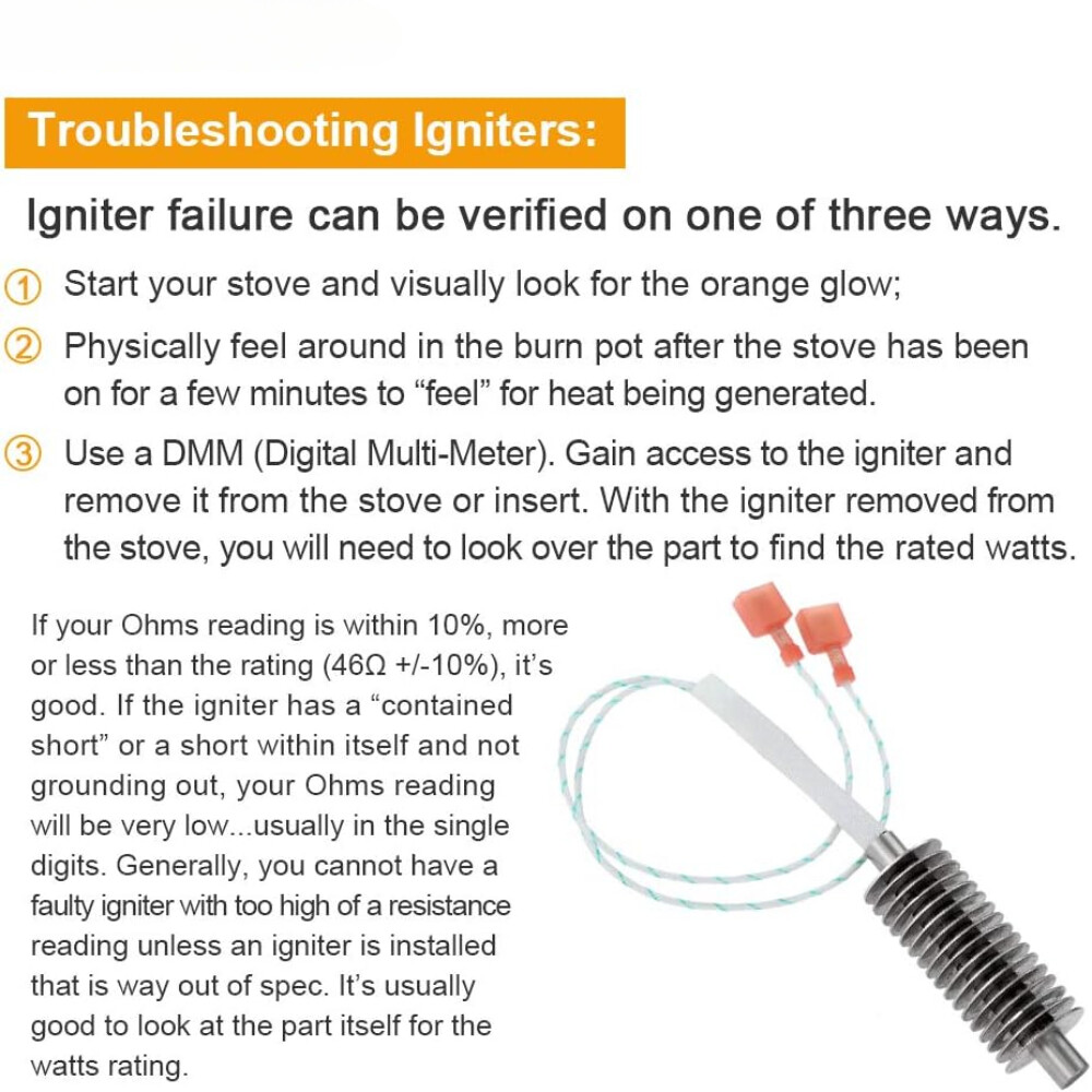 Pellet Stove Igniter for Harman Stoves, 306W Ignitor Hod 3-20-677200, 3-20-06783