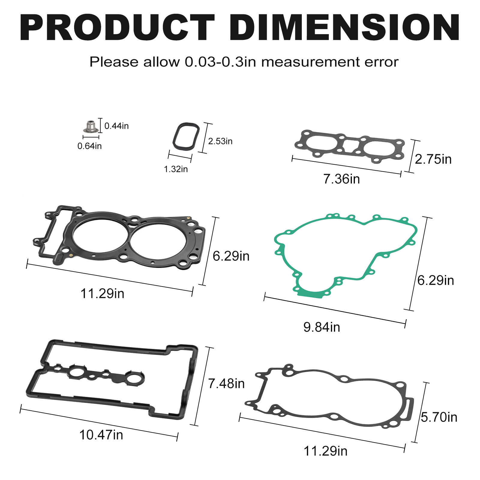 Engine Cylinder Head Gasket Rebuild Kit Seal for 2018-20 Polaris RZR Turbo XP S