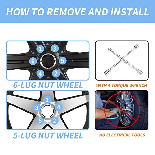 24Pcs Anti Theft Spikes Extended Tuner Wheel/Rims Lug Nut M14X1.5+Socket() Red