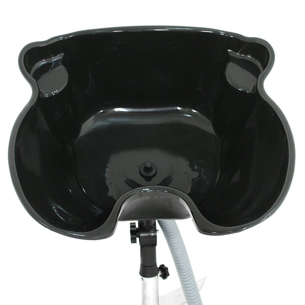 Height Adjustable Portable Salon Hair Shampoo Basin Treatment Bowl Black