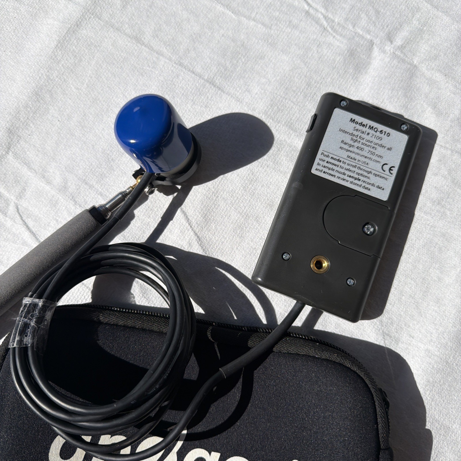 Apogee MQ-610 Quantum Flux PAR Meter Light Sensor w/ Case