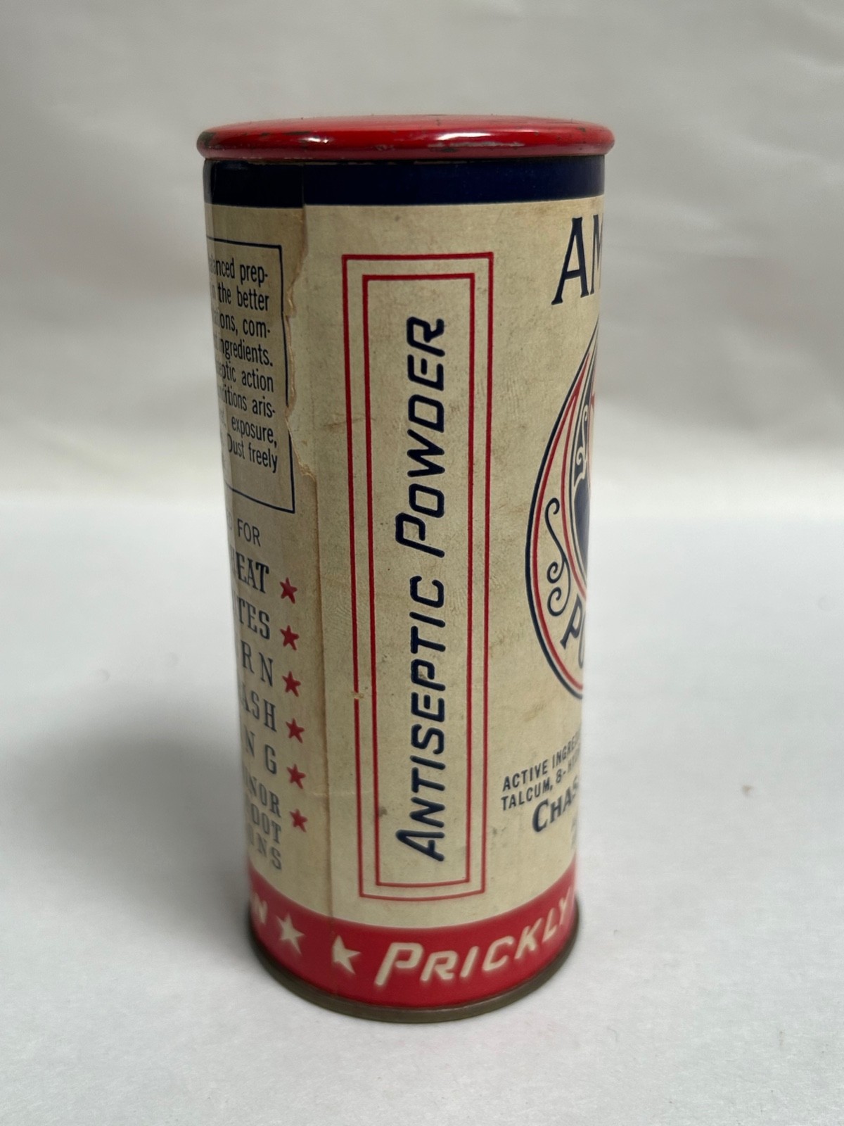 Vintage Ammen's Powder Armed Forces Military Advertising Container (A5)