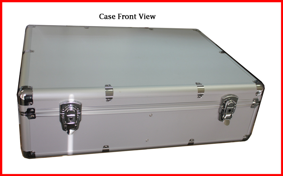 1000 CD DVD Silver Aluminum Media Storage Case Mess-Free Holder Box with Sleeves