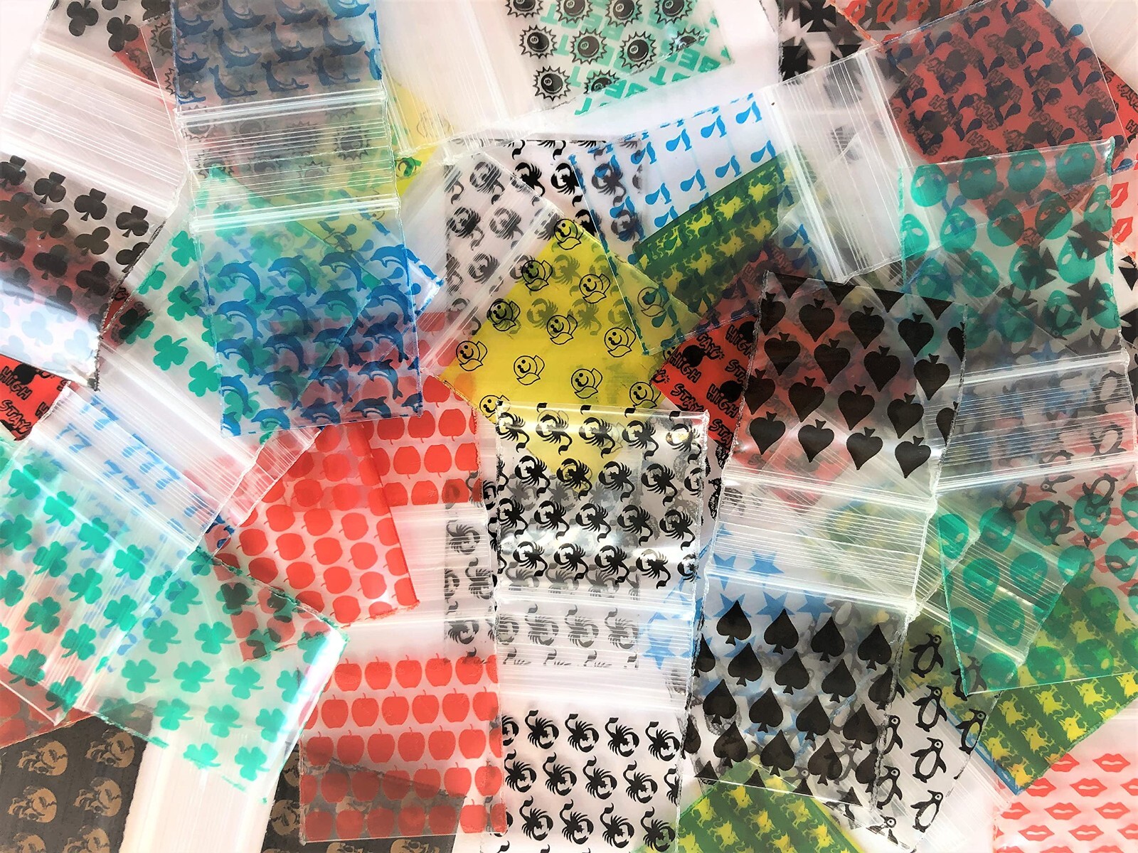 1200CT ORIGINAL APPLE BAGS MIXED BAGGIES ASSORTED DESIGNS (CHOOSE SIZE)