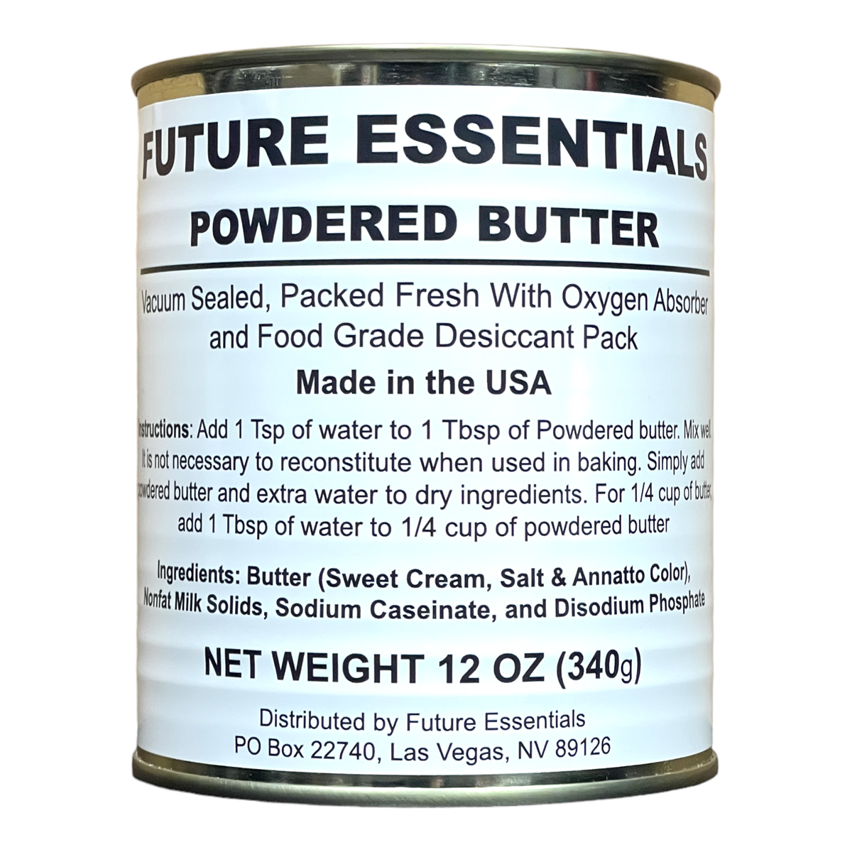 Canned Butter by Future Essentials, Powdered, Long Shelf Life, Made in the USA
