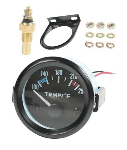 Water Temp Gauge,Car Accessories Universal 2"/52mm 12V Water Temp Meter,100