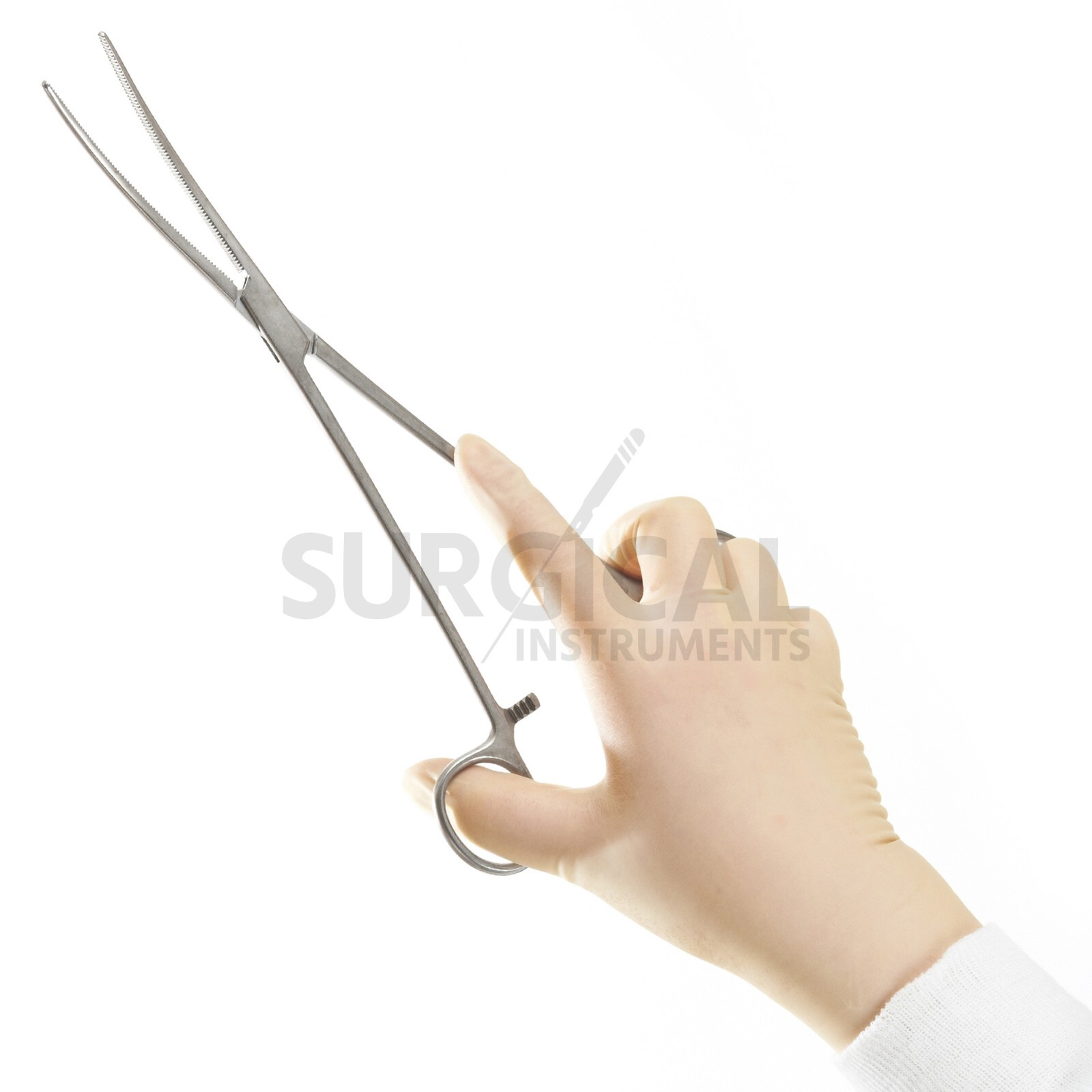 2 Pcs Set 12" Straight + Curved Hemostat Forceps Locking Clamps German Grade