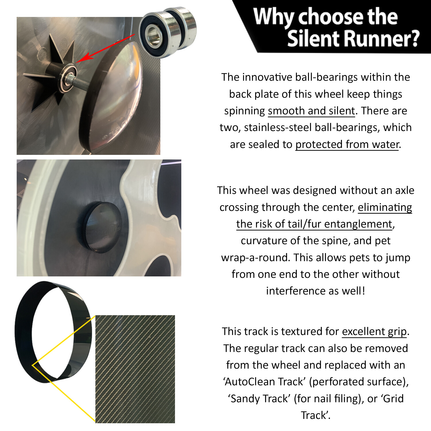 Silent Runner Glow Wheel 12" - Pet Exercise Wheel - Hamster, Sugar Glider, Rat