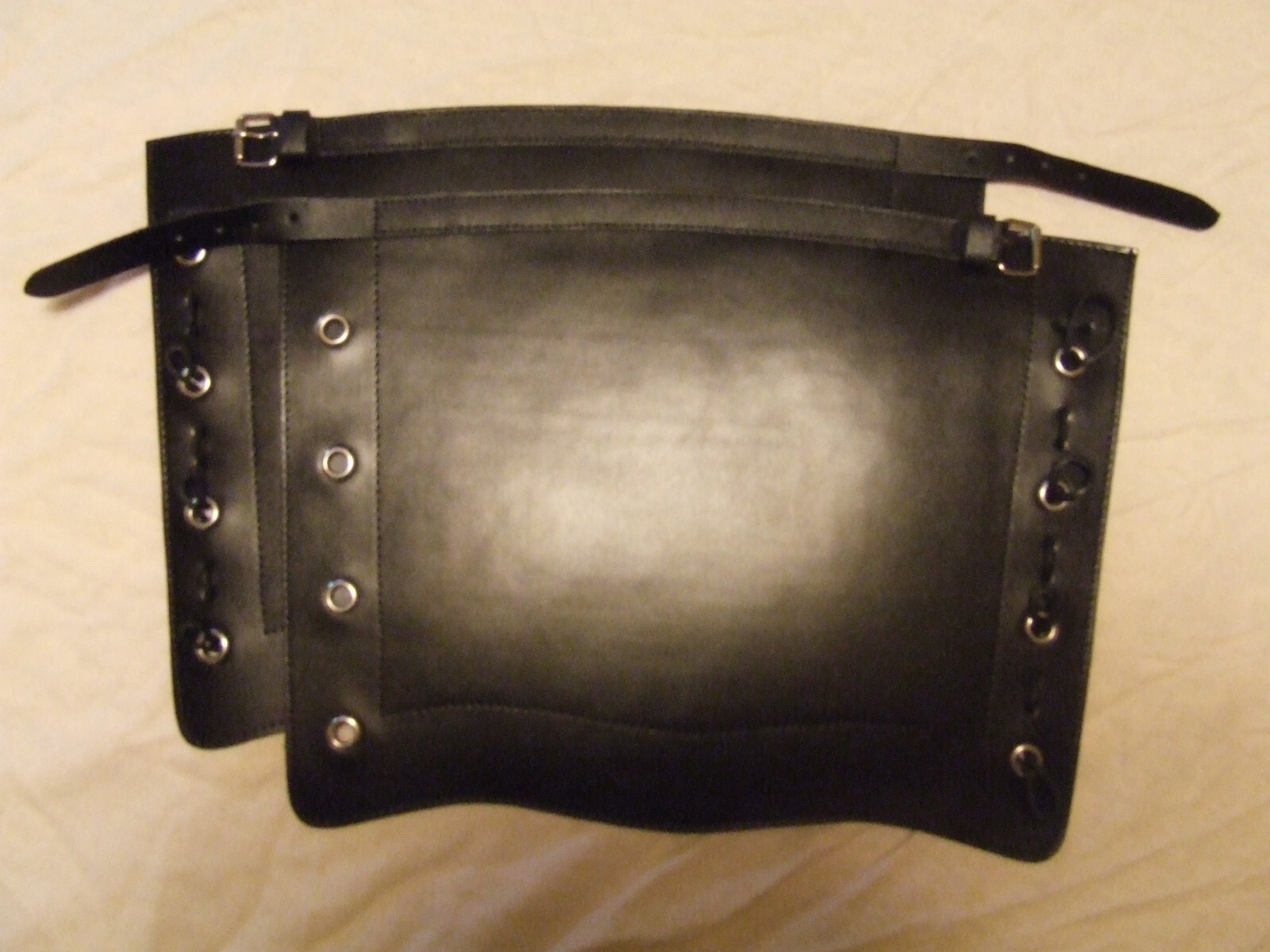 Reproduction Victorian Black leather gaiters LARGE British Army Zulu war