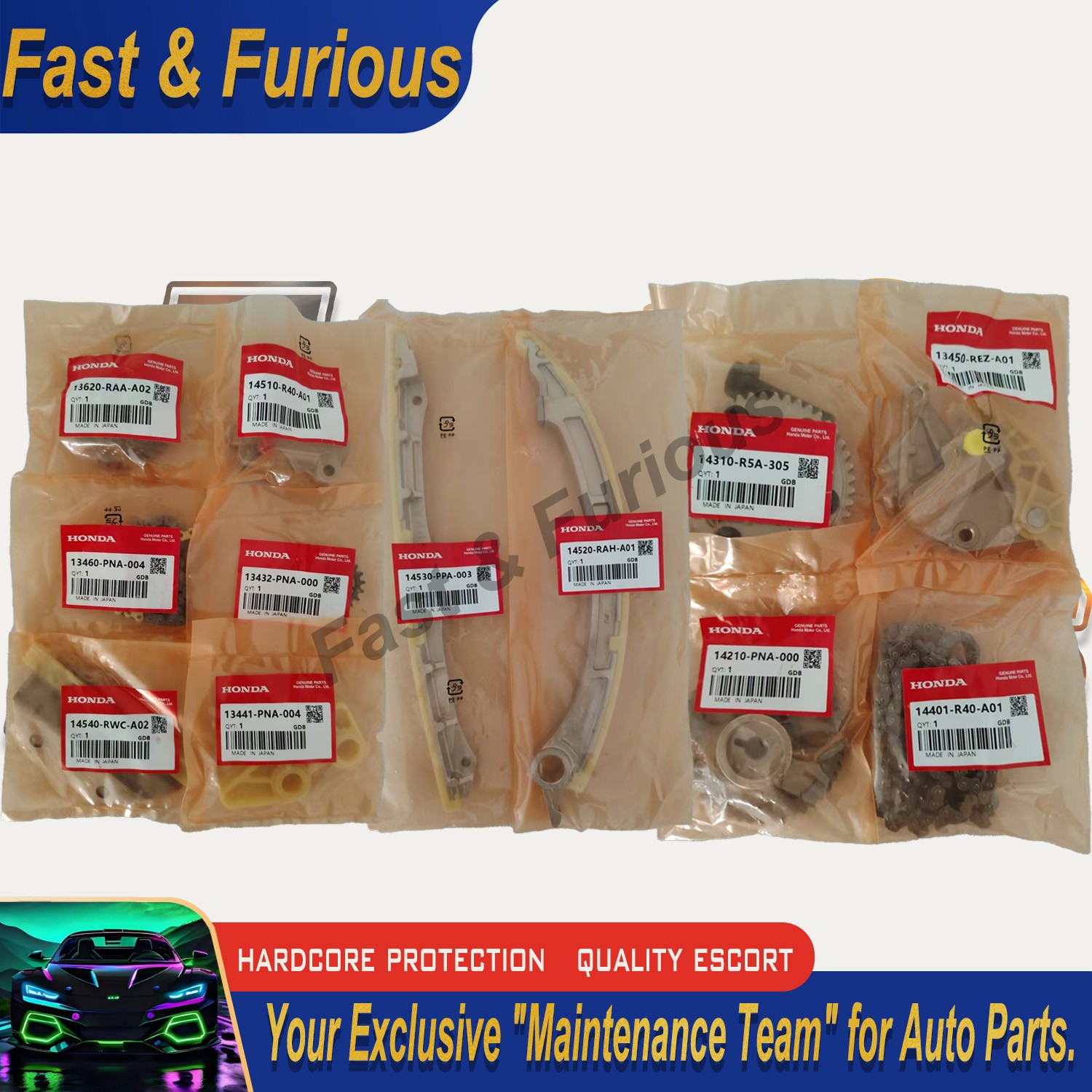 OEM For 08-2015 HONDA ACCORD CR-V 2.4L L4 DOHC Timing Chain Kit VVT Sprocket SET