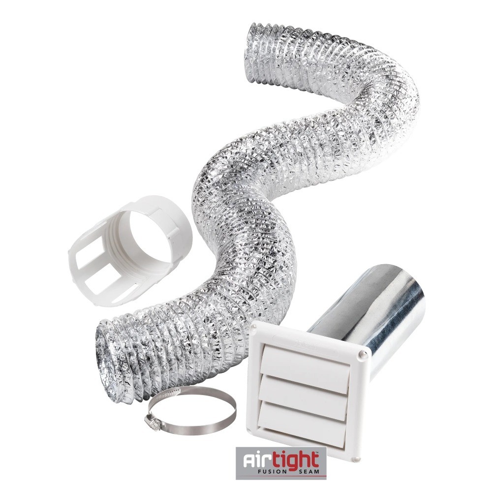 Deflecto Complete 8" Dryer Vent Kit, Water-Resistant