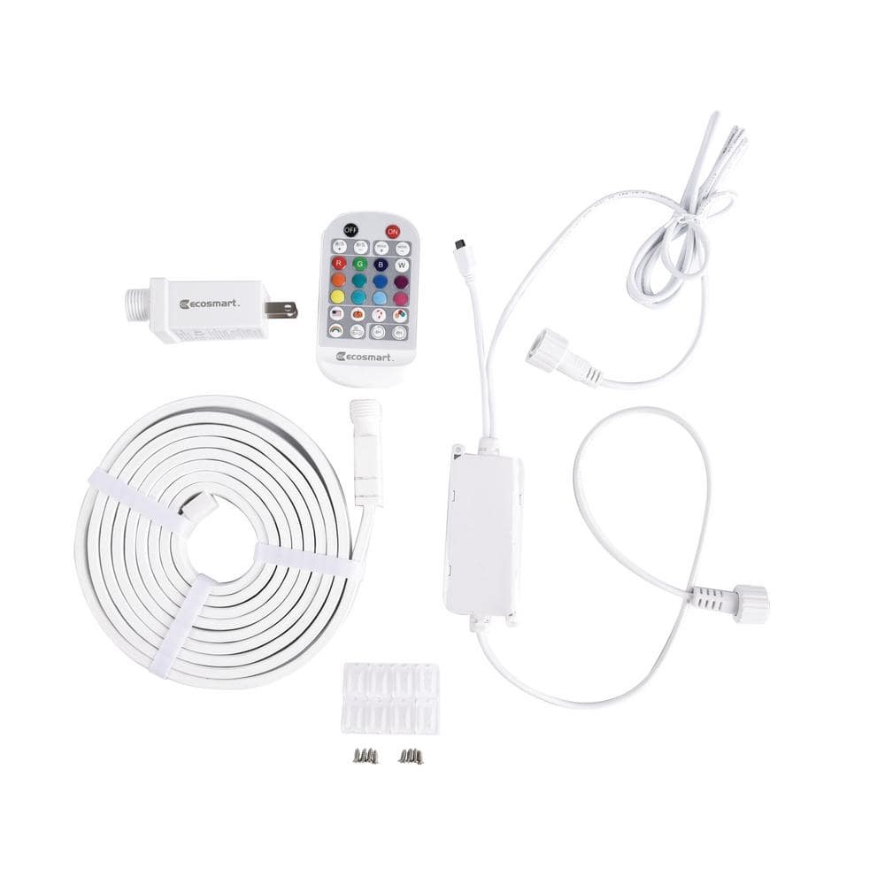 9 ft RGBWIC Color Changing Dimmable Plug-In LED Neon Flex Strip Light