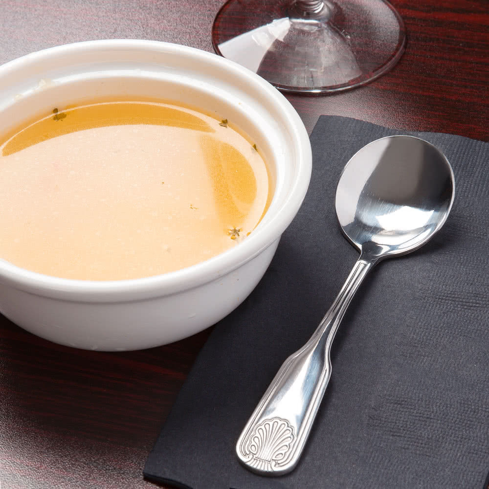 12 SHELLEY EXTRA HEAVY WEIGHT BOUILLON SPOONS 18/0 S/S FREE SHIPPING US ONLY