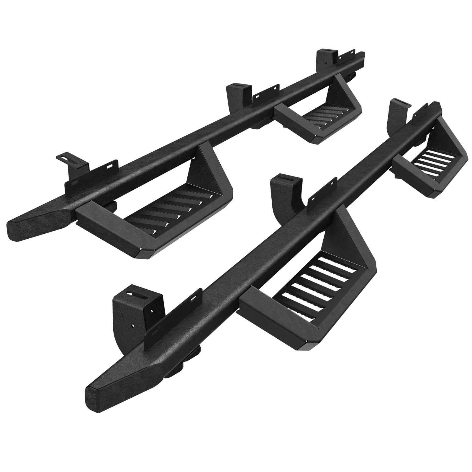 Running Boards For 07-18 Jeep Wrangler JK 4 Doors Black Powder Coated Side Steps