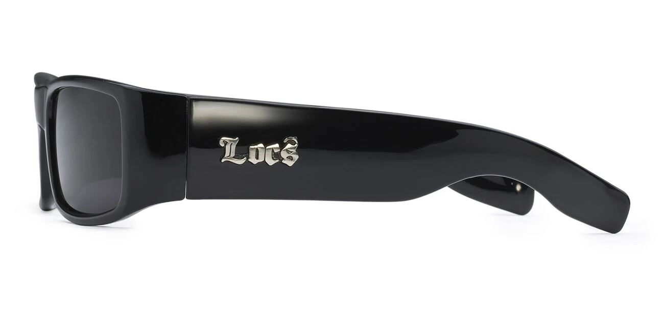 Locs Kids Glossy Black Rectangle Sunglasses (KG-LOC9006-BK) *NEW* *FREE Ship*