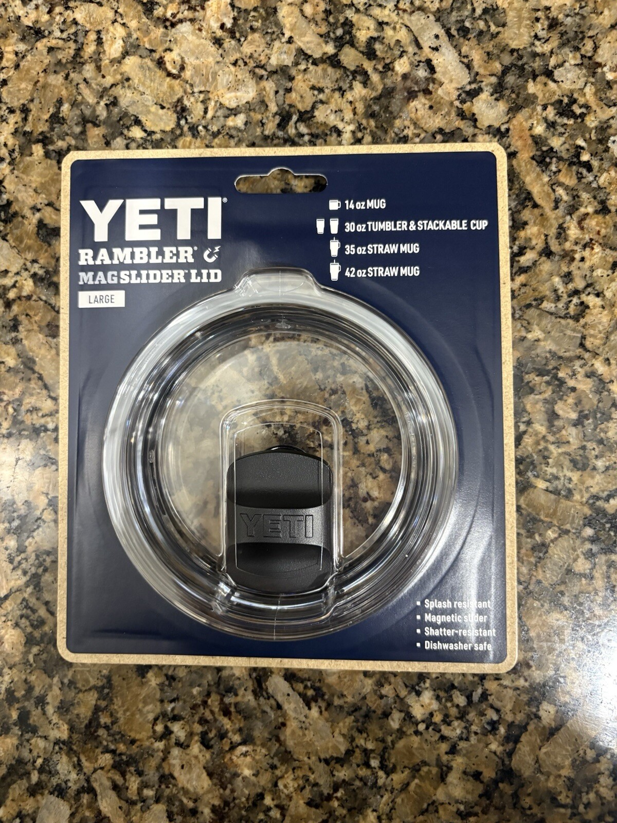 YETI Rambler Lid w/Magslider Clear For 30oz Tumbler, 14oz Mug, 26oz Cup (New)