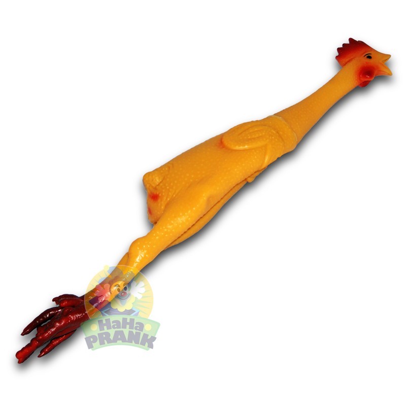 Large 21" Rubber Chicken - Rubbery Yellow Joke Prank Funny Bird Super Sized Fun