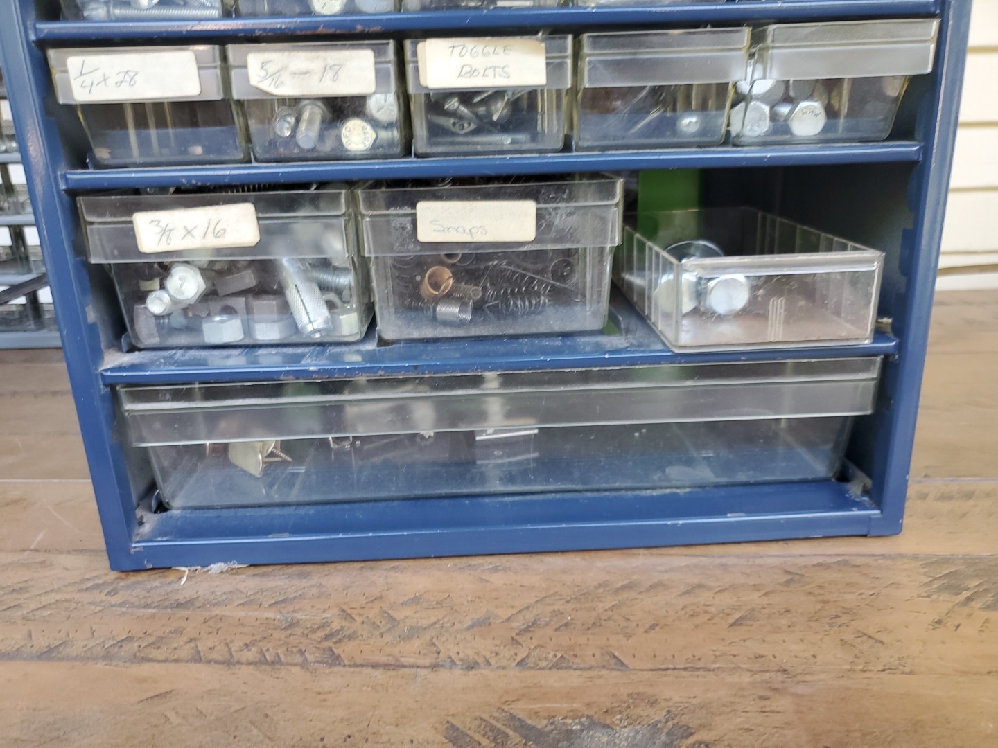 Vintage Blue RAACO 39-Drawer Metal Storage Organizer Cabinet