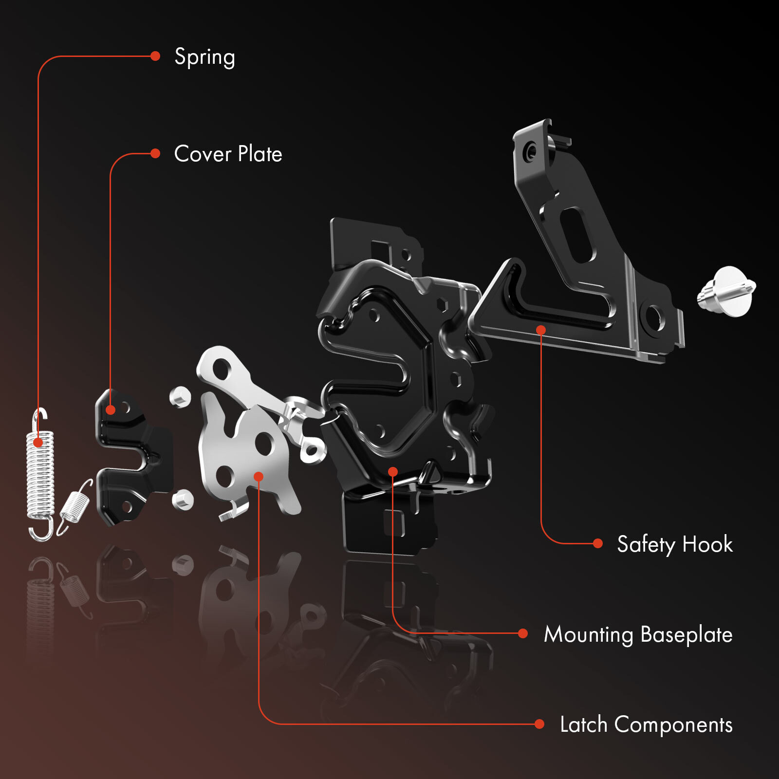 Front Side Hood Latch Lock for Chevy Silverado 1500 2019-2022 GMC Sierra 1500