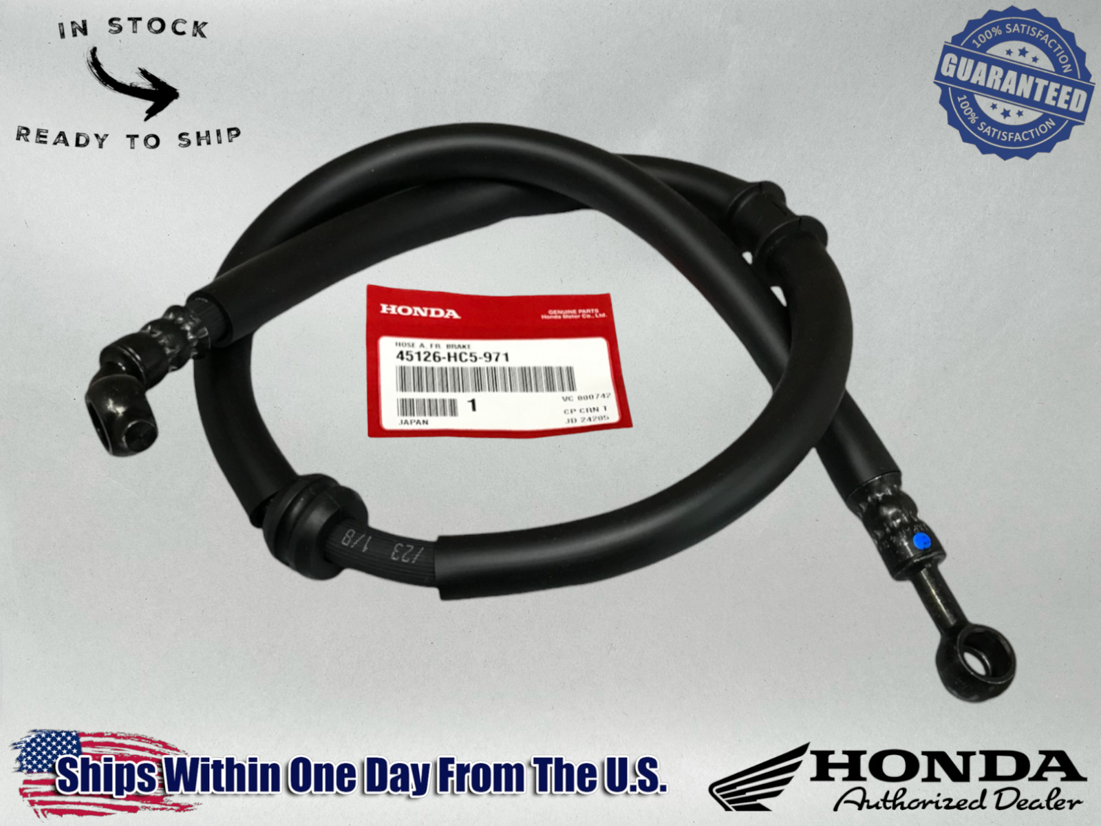 Honda OEM FRONT BRAKE HOSE 1993 - 1998 TRX300FW FOURTRAX 45126-HC5-971