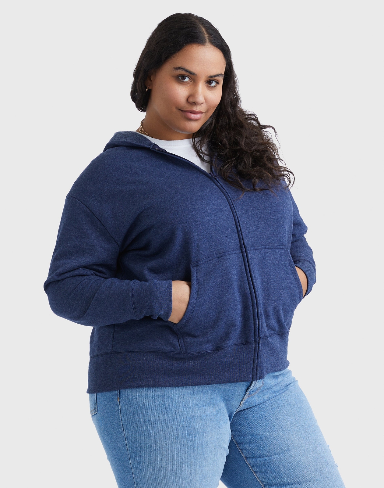 Just My Size Hoodie Women's Plus Size ComfortSoft Fleece Full Zip EcoSmart 1x-5x