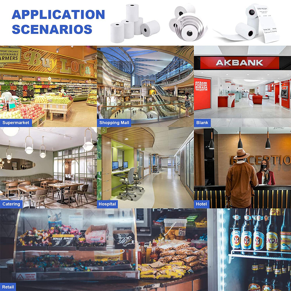 2-1/4" x 50' 85' Thermal Paper Credit Card Cash Register POS Receipt Paper Rolls