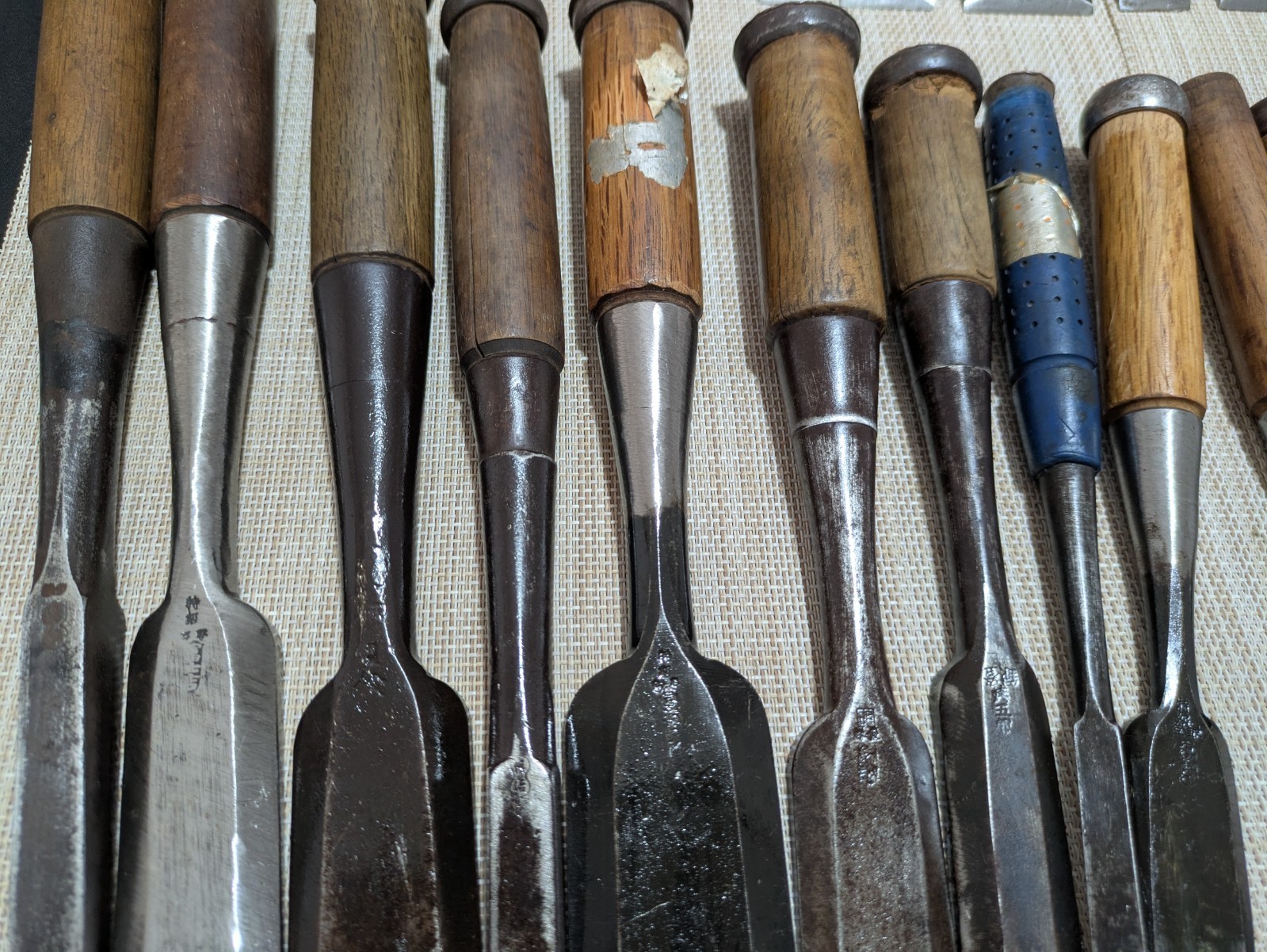 Japanese Chisel Nomi Carpenter Tool Set of 44 Hand Tool wood working R3376