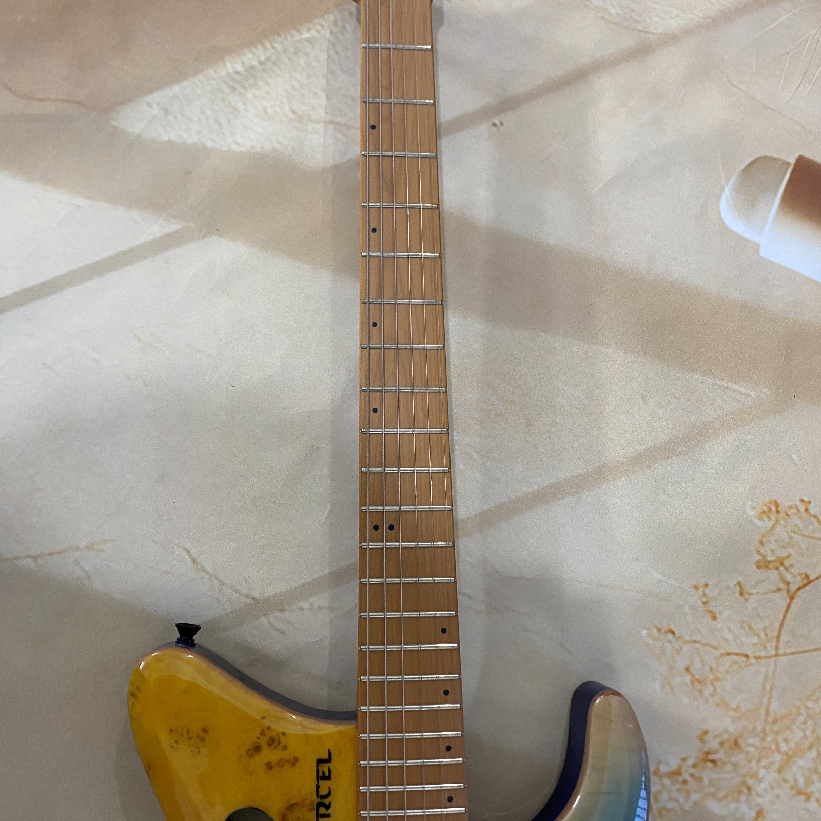 Headless Guitar HH pickups basswood body blue Discount