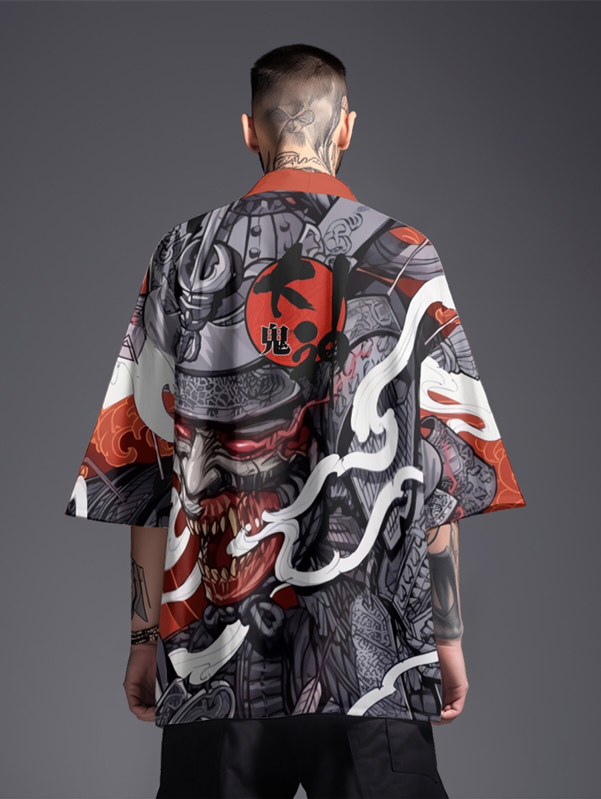 Niepce Men's Japanese Streetwear Kimono Lightweight Printed Cardigan