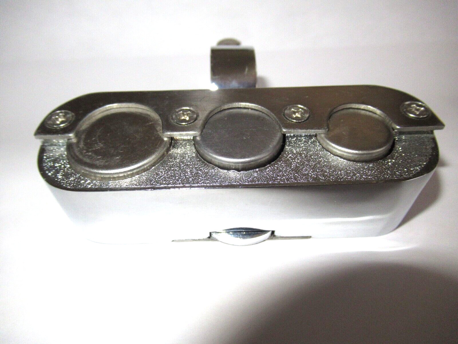 CHROME COIN HOLDER, W/ CHROME MOUNT FOR HANDELBARS