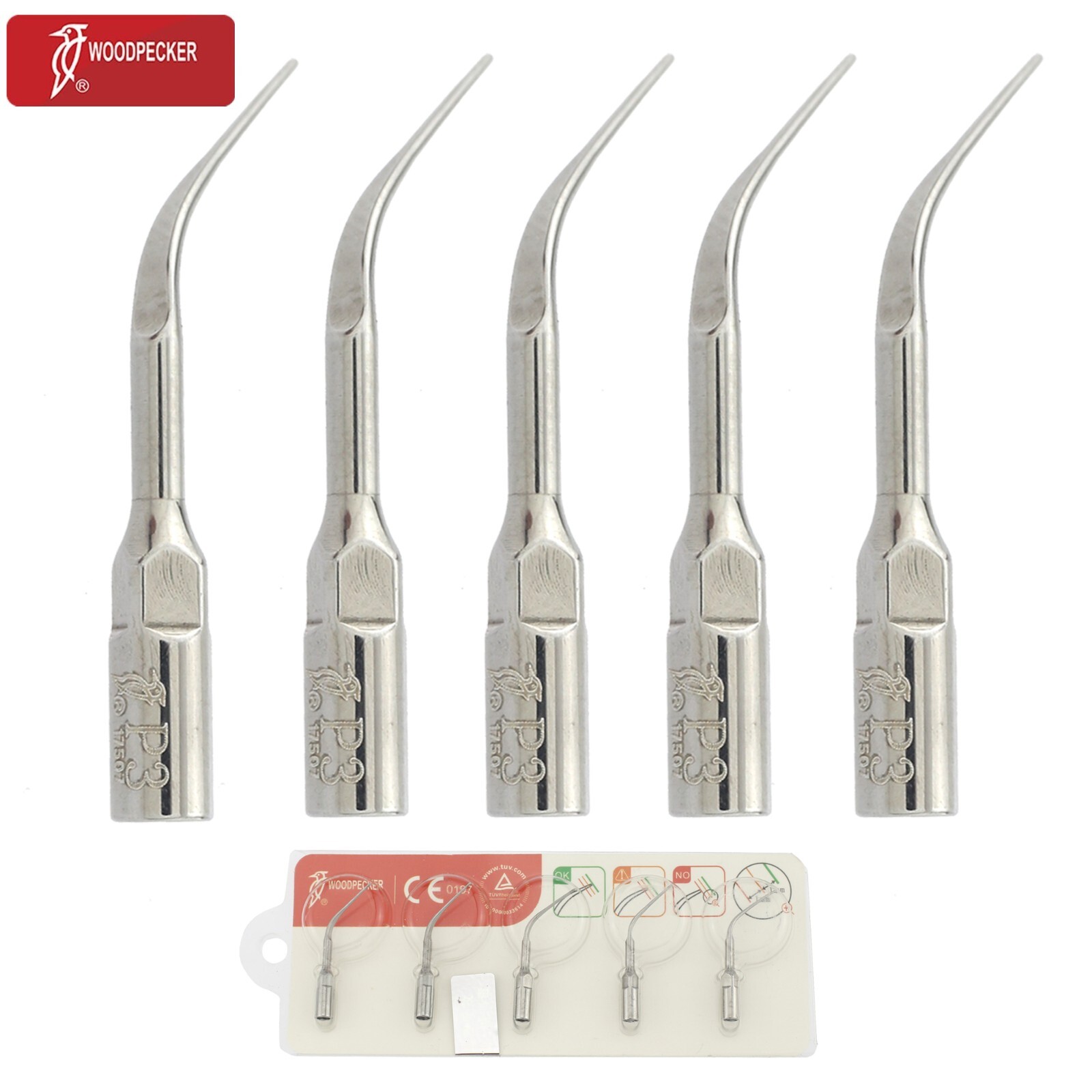 Woodpecker DTE Dental Ultrasonic Scaler Tips Scaling Perio SATELEC ACTEON EMS P1